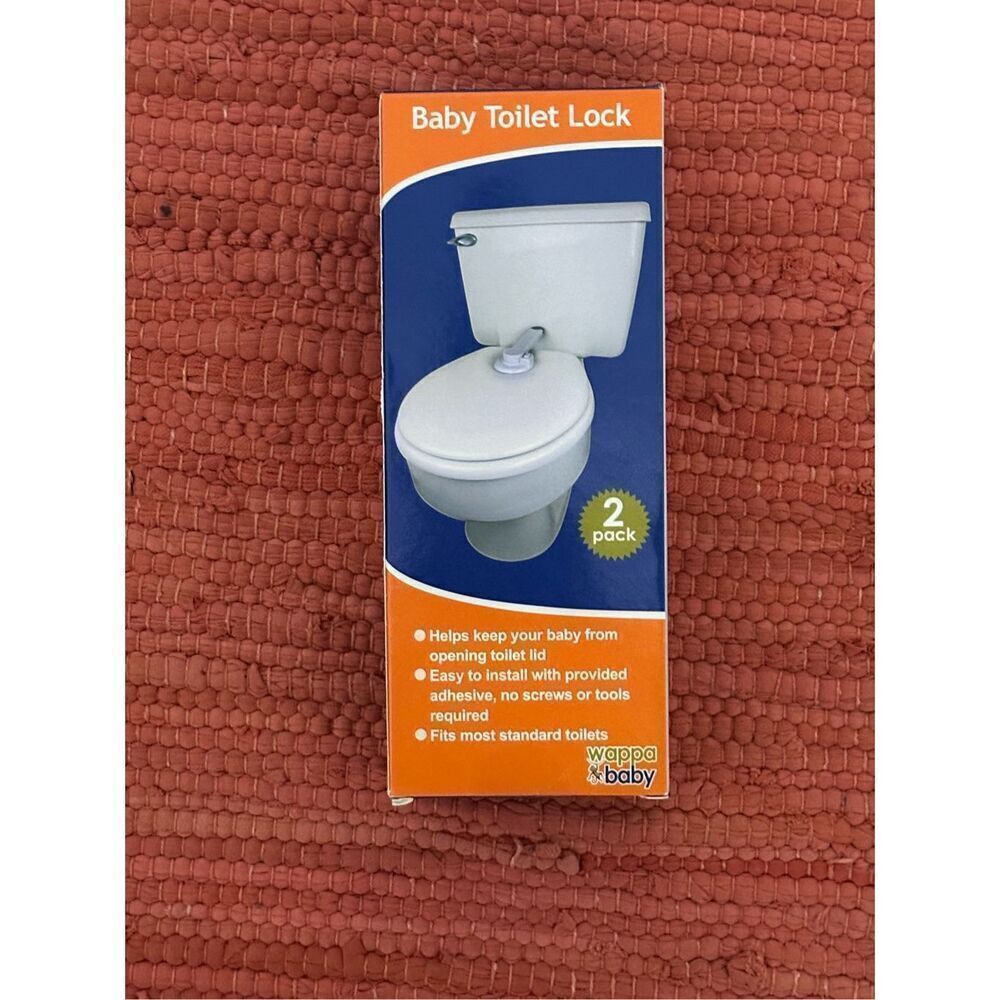 New BOX Sealed Baby Toilet Lock by Wappa Baby with Arm Top Safety Toilet Seat Lo